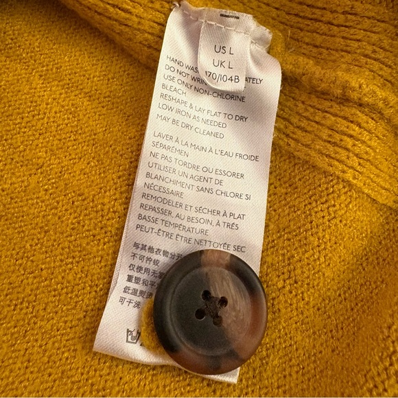 ANTHRO Mustard Button-Detail Sweater size L - Picture 7 of 10